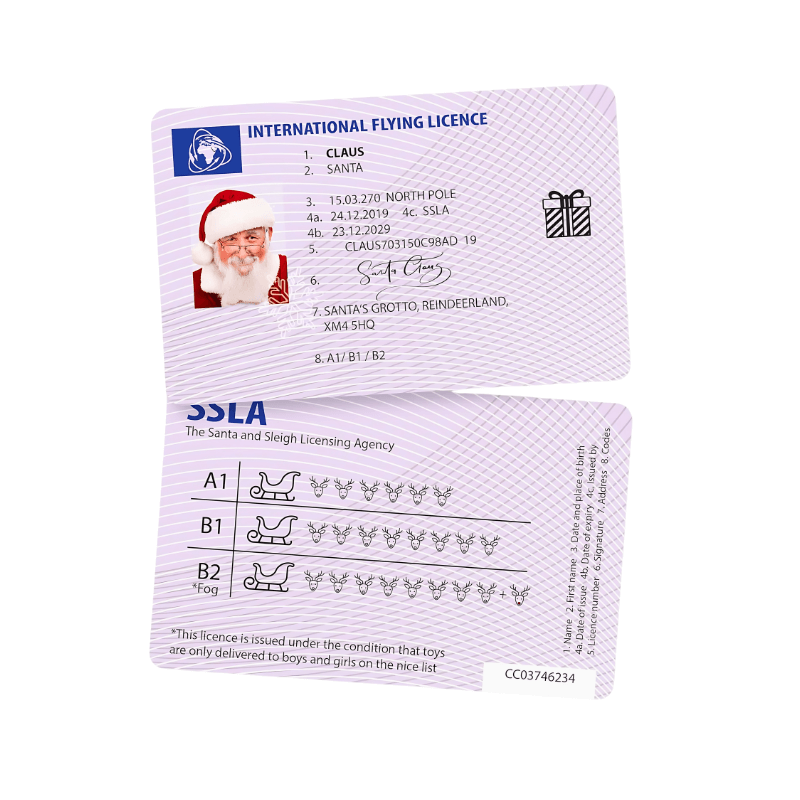 Santa's Driving Licence