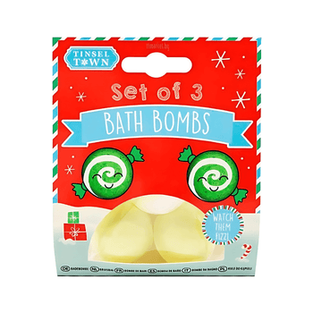 Set of 3 Green Christmas Bath Bombs