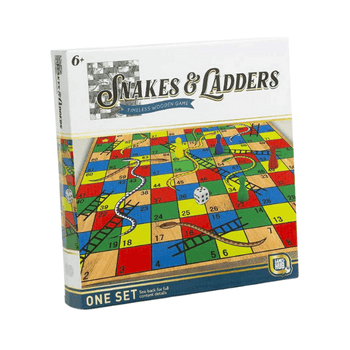 Snakes & Ladders Timeless Wooden Board Game