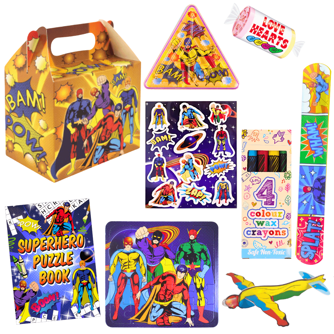 Superhero Theme Pre-Filled Party Boxes