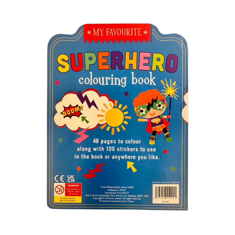 Superhero Sticker Colouring Book