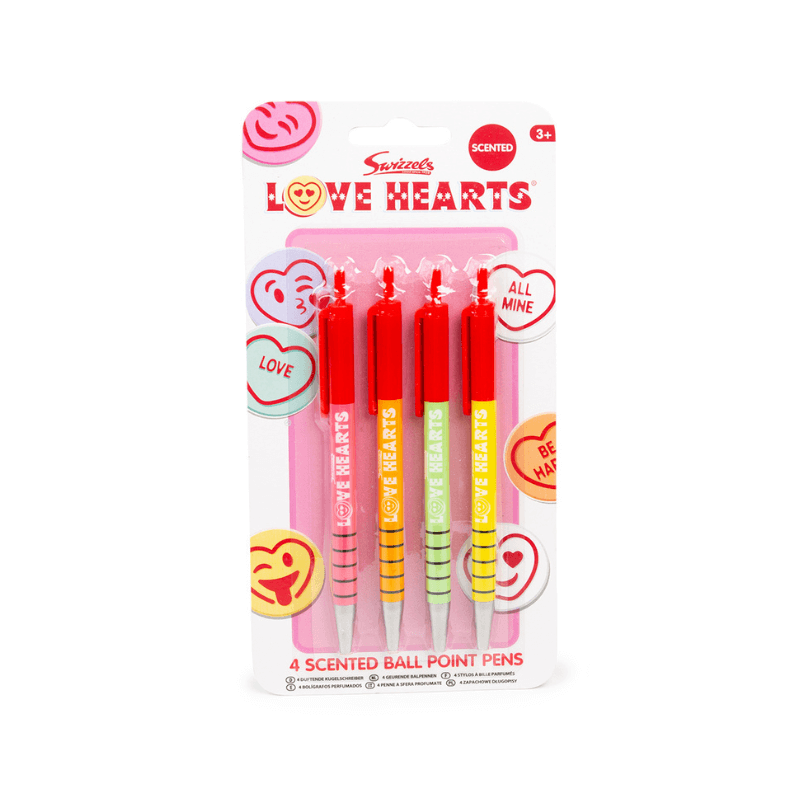 Swizzels Love Hearts Scented Ball Point Pens 4 Pack