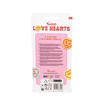 Swizzels Love Hearts Scented Colouring Pencils 8 Pack