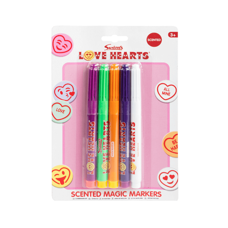 Swizzels Love Hearts Scented Magic Markers 5 Pack