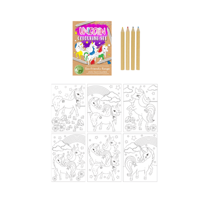 unicorn eco colouring set