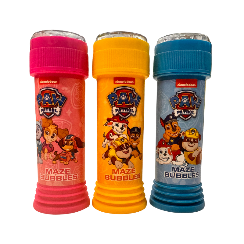 Paw Patrol Bubbles With Maze Tops 3 Pack