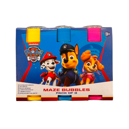 Paw Patrol Bubbles With Maze Tops 3 Pack