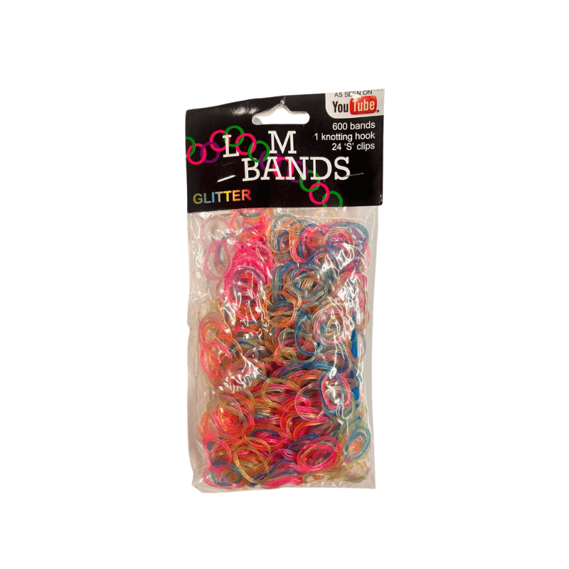 600 GLITTER  LOOM BANDS 