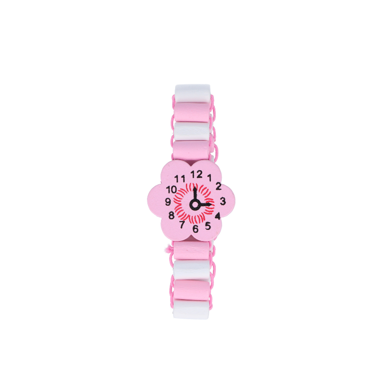 Bracelet de montre en bois coloré pour enfants