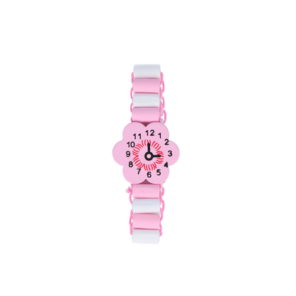 Bracelet de montre en bois coloré pour enfants