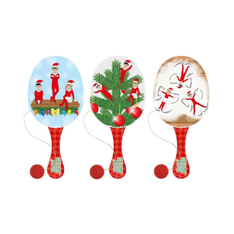 Christmas Elf Paddle Bat & Ball